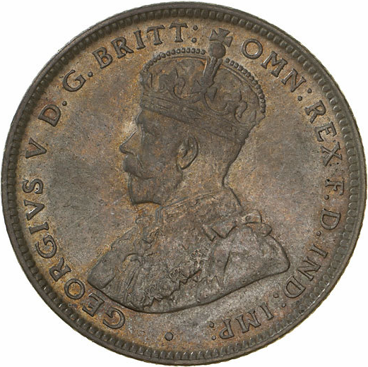 Obverse of 1920 no mintmark shilling