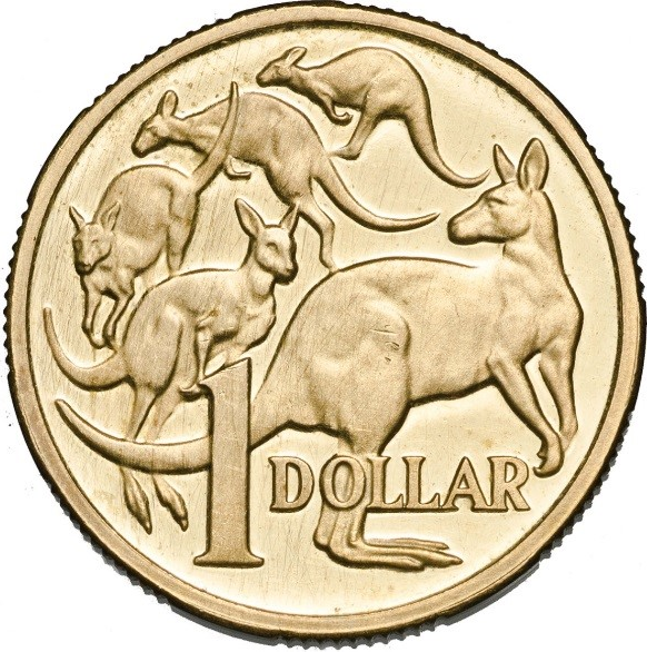 Reverse of 1992 Mob of Roos dollar