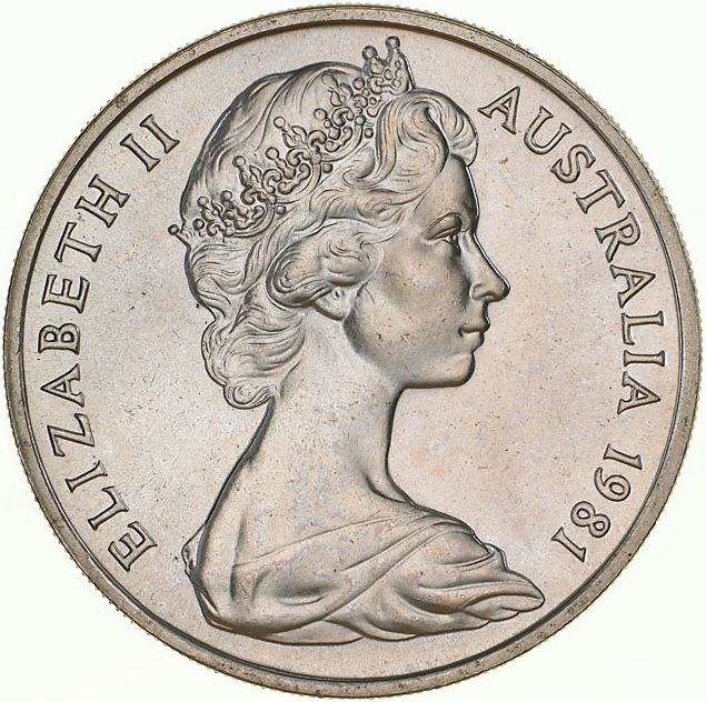 Royal Australian Mint 1981 20c obverse