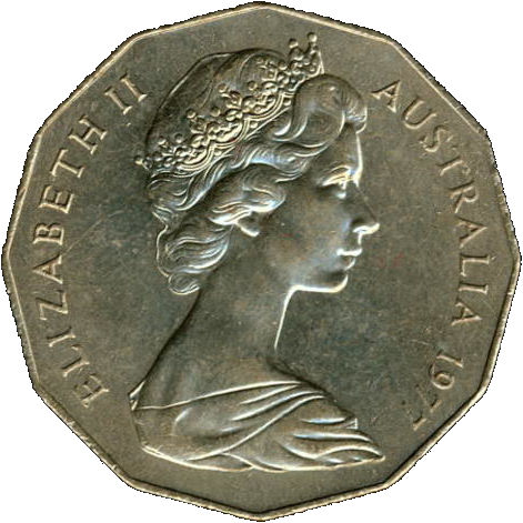 1977 50 cent standard obverse