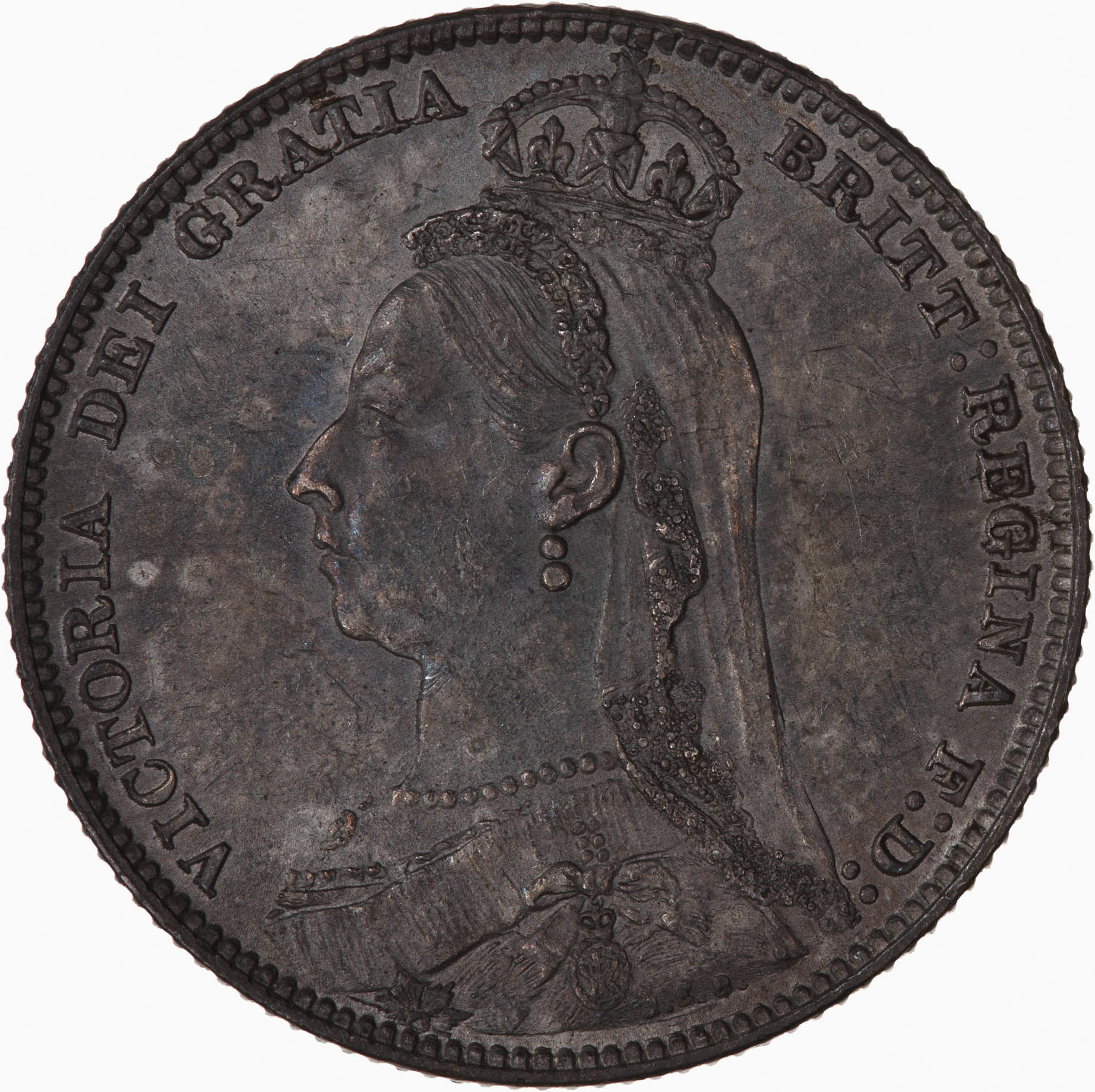 1890 Shilling (Davies 988) obverse